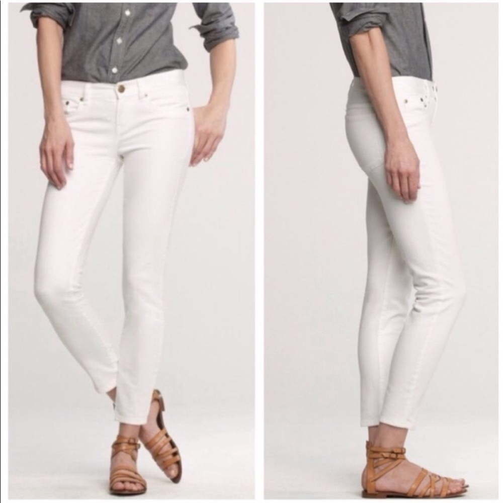 J. CREW Toothpick Ankle Jean White 25